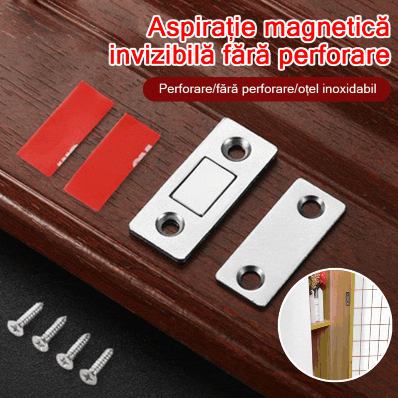 🔩【Купете 10, вземете 10 безплатно】Ултратънки невидими магнити за вратички на шкафове