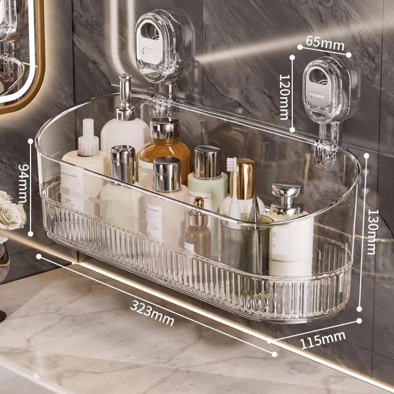 🍽️🧺【50% отстъпка】🔥🔥Стенна стойка с вендуза без пробиване за кухня и баня