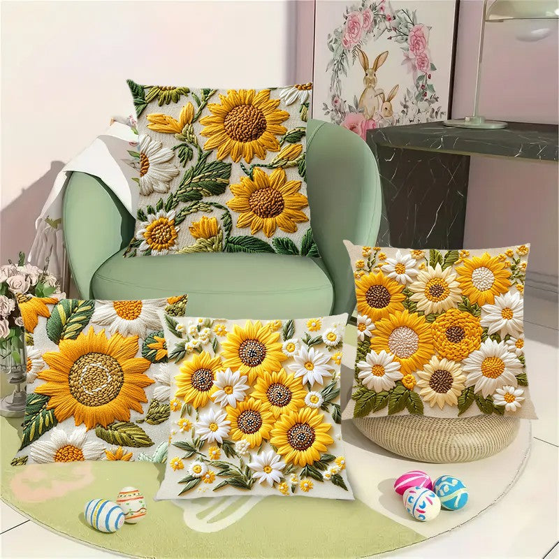 🌸Ново пролетно пристигане! 🌻Калъфка за възглавница със слънчогледи
