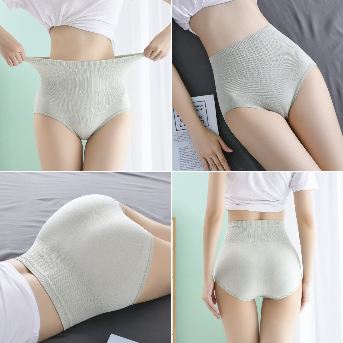 😍💥Последен ден с 50% отстъпка: 【Купете3 и вземете 4 безплатно】 Водоустойчиви антибактериални бикини с висока талия