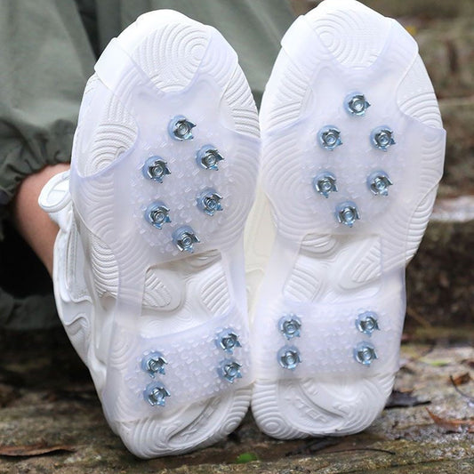 👴🚶🏔️Купете 4, вземете 4 безплатно🔥5-зъбни калъфи за обувки за туризъм на открито, противоплъзгащи, подходящи за снежен туризъм, алпинизъм, скално катерене и зимни ледени повърхности