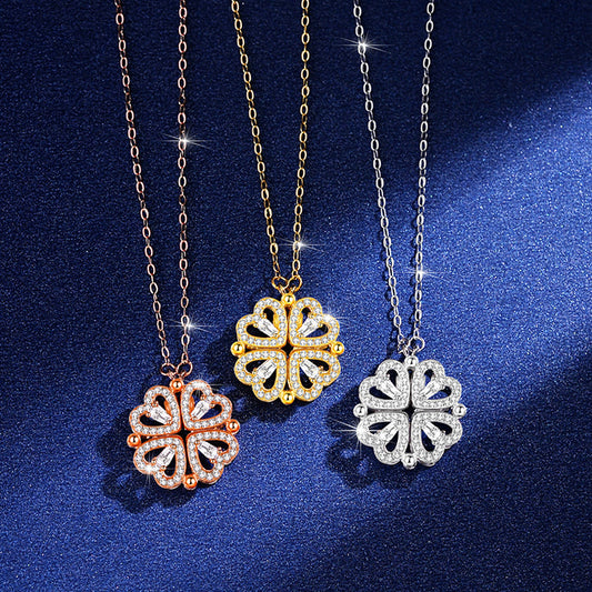 🔥【Купете 1, вземете 1 безплатно】🍀Трансформиращо се колие с четирилистна детелина. ❤️ Носете го и нека късметът ви съпътства! 🍀