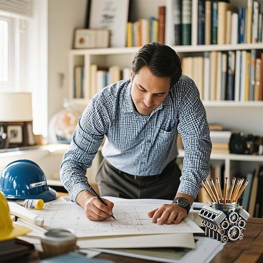 🛠️Държач за химикалки с модел двигател V8 - креативен настолен органайзер за домашни офиси -👨💻👷 перфектен подарък за автомобилни ентусиасти, механици и инженери