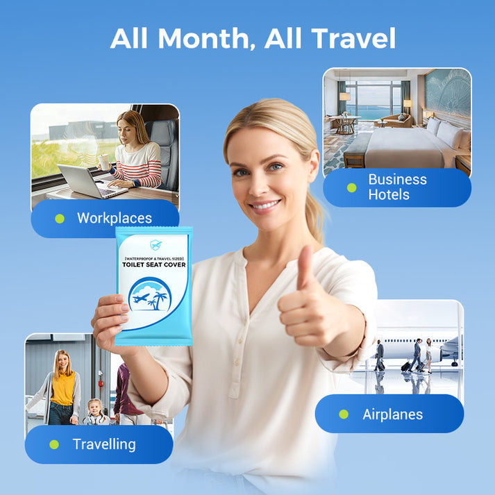 🔥🔥【50/100/200 бр.】Калъф за тоалетна за еднократна употреба за дома и пътуване, гарантиращ безопасност и хигиена