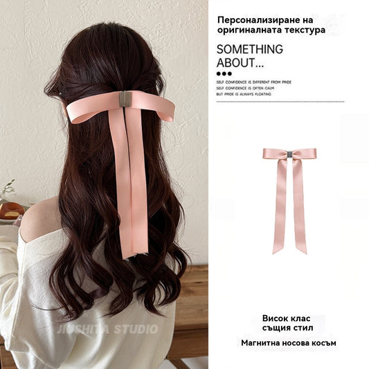✨🎀Магнитна щипка за коса с панделка