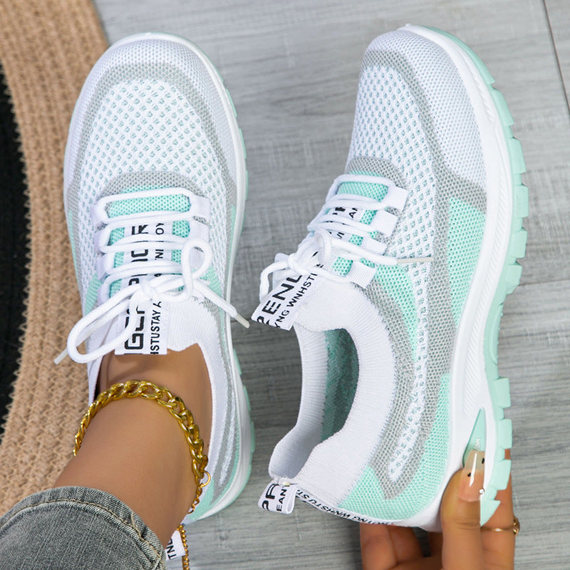 🌸👟Нови пролетни спортни обувки Flyknit от мрежеста материя за жени