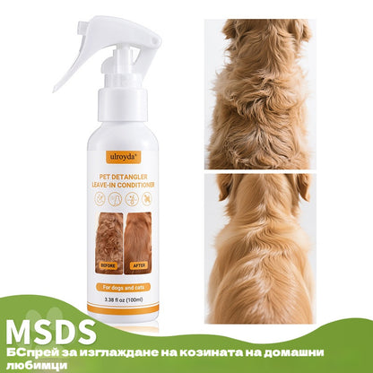 🐶🐱【Купете 1, вземете 1 безплатно】Спрей за изглаждане на козината на домашни любимци – Нежна формула, която дълбоко хидратира и лесно разресва козината.