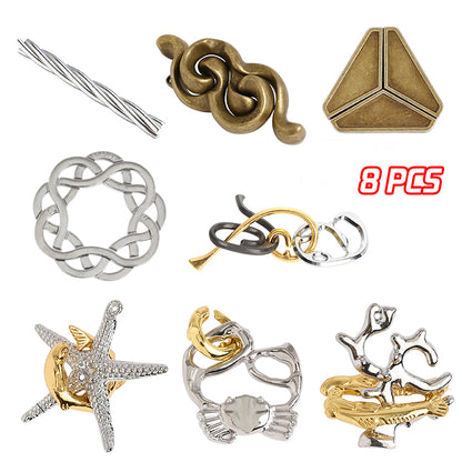 💪🧠[Комплект от 16 части] Висококачествен комплект пъзели от алуминиева сплав, различни стилове, безкрайно забавление!