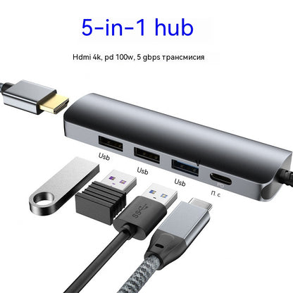 🔌✨ Преносим USB-C хъб 5 в 1 с 4K HDMI изход 🎥💻