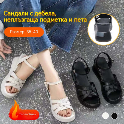 【Размери 35-40】👡2026 Нови сандали на танкетка