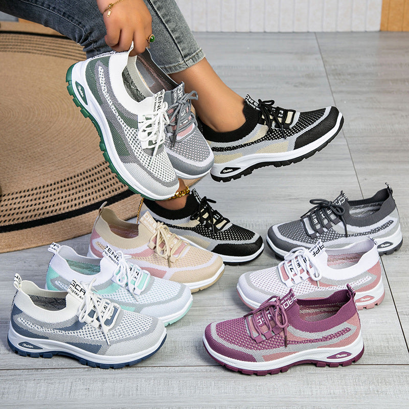 🌸👟Нови пролетни спортни обувки Flyknit от мрежеста материя за жени