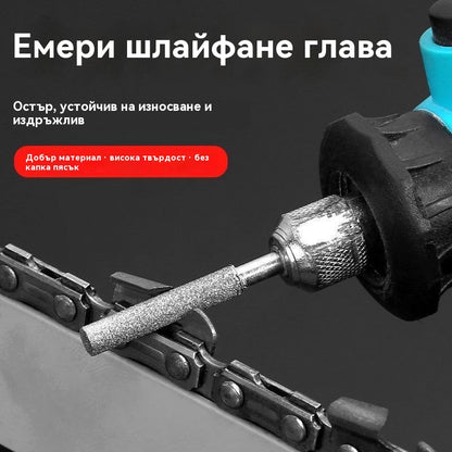 🔥🧰【1 комплект от 9 части】【4MM+4.8MM+5MM】Диамантена шлифовъчна глава, подходяща за заточване и поддръжка на вериги на електрически триони, нефрит, метал, стъкло и други материали