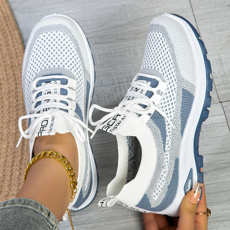 🌸👟Нови пролетни спортни обувки Flyknit от мрежеста материя за жени