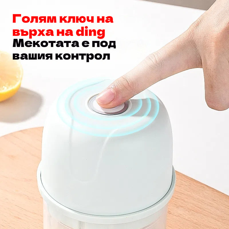 💥ПОСЛЕДЕН ДЕН НА РАЗПРОДАЖБАТА! 50% ОТСТЪПКА!⏰НАД 50 000 ПРОДАДЕНИ БРОЙКИ!😍🍖Електрическа резачка за чесън, мини преносима резачка за зеленчуци