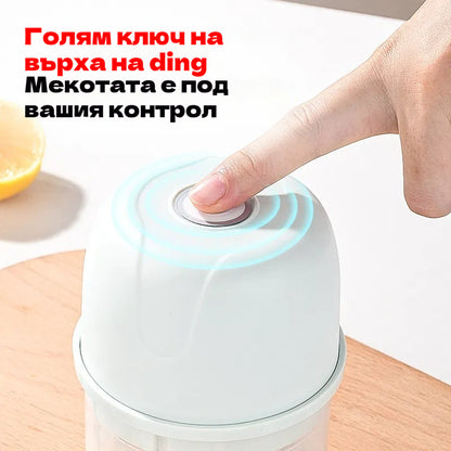 💥ПОСЛЕДЕН ДЕН НА РАЗПРОДАЖБАТА! 50% ОТСТЪПКА!⏰НАД 50 000 ПРОДАДЕНИ БРОЙКИ!😍🍖Електрическа резачка за чесън, мини преносима резачка за зеленчуци