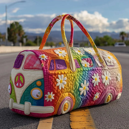 🌸Пътна чанта Hippie Van с подплатена материя