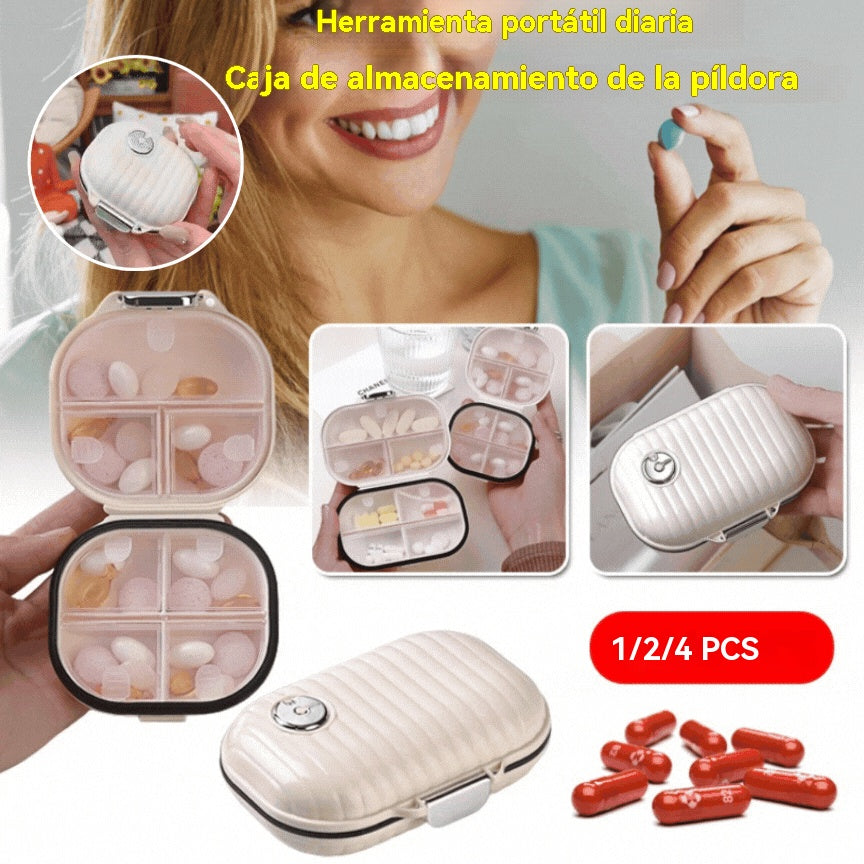 🔥💊【Купете 1, вземете 1 безплатно】🎁Многофункционална влагоустойчива кутия за съхранение със 7 решетки, преносима кутия за лекарства, кутия за бижута