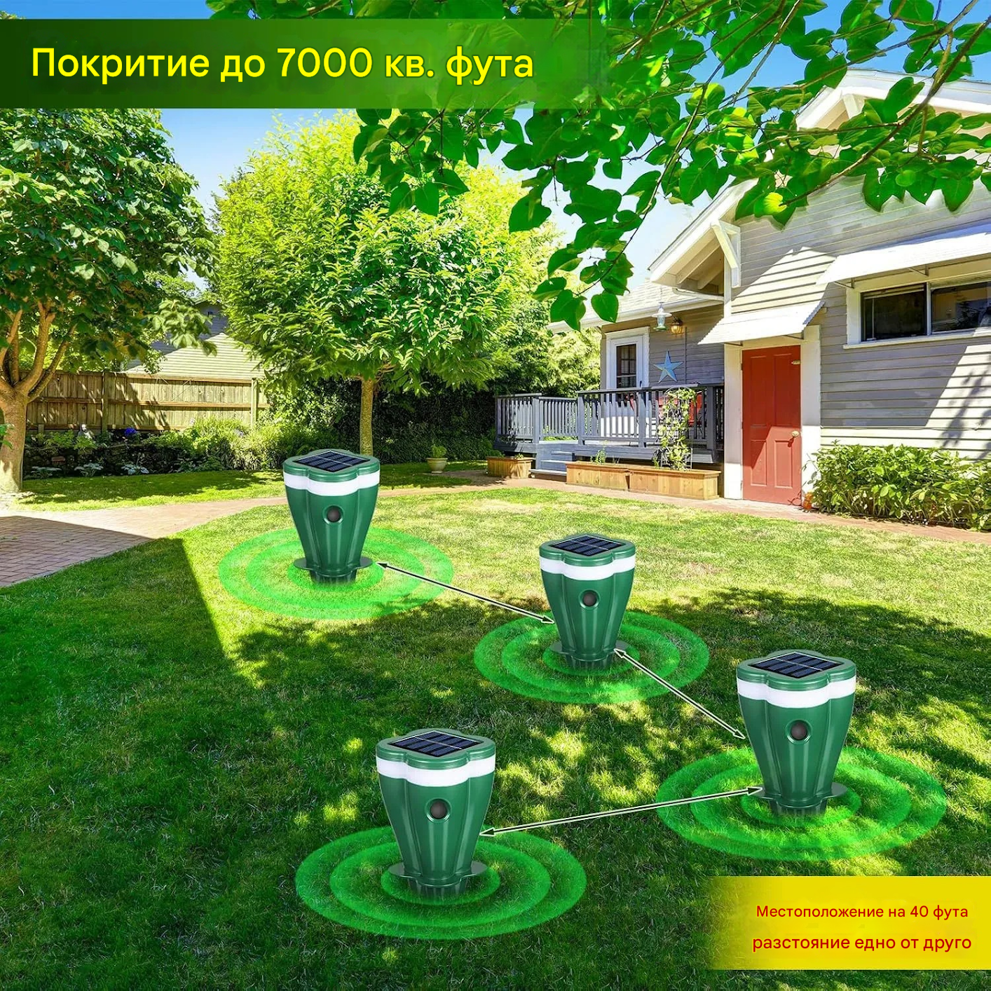 Продукт в промоция - 50% отстъпка ☘️ Водоустойчив репелент за животни със слънчева енергия