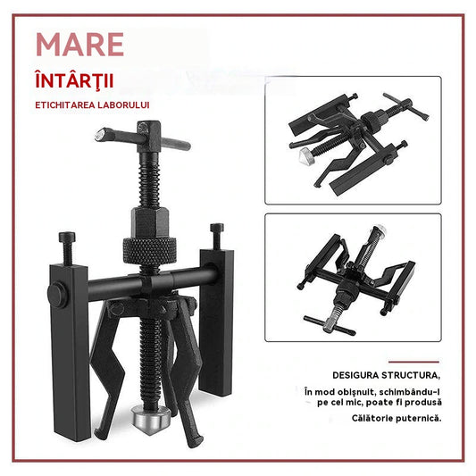 📍🛠️Тричелюстна скоба за лагери, инструмент с двойно предназначение за сваляне, демонтаж и поддръжка на гуми на триколки и мотоциклети