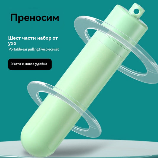 👂Комплект от 6 инструмента за премахване на ушна кал с тръбичка за съхранение | Пълен комплект за грижа за ушите – инструмент шест в едно! 👂