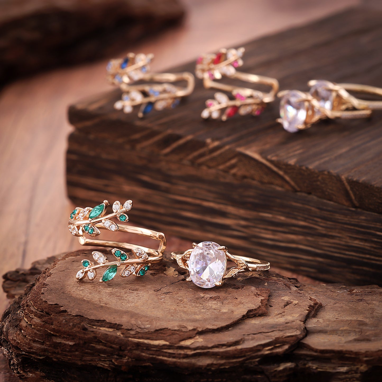 💎💍Луксозен меден пръстен, инкрустиран с циркони – романтичен подарък за любимия човек.