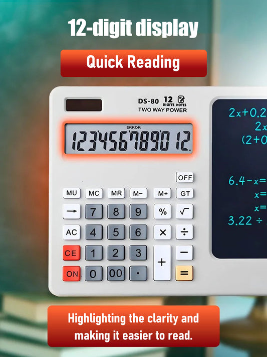 ✨ ✨Настолен калкулатор с подложка за писане, многофункционална подложка за офис употреба в счетоводството и финансите, смарт компютър