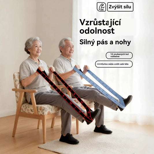 【Купете 1, вземете 1 безплатно】Ластична лента за издръжливост за изграждане на мускули, разтягане на краката и еластична лента за хора на средна и по-възрастна възраст.