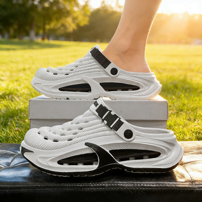 👟50% ОТСТЪПКА🌬️Мъжки сандали 2 в 1 за универсално ползване - дебела EVA подметка, неплъзгащи се и изключително леки, дишащи🏃‍♂️
