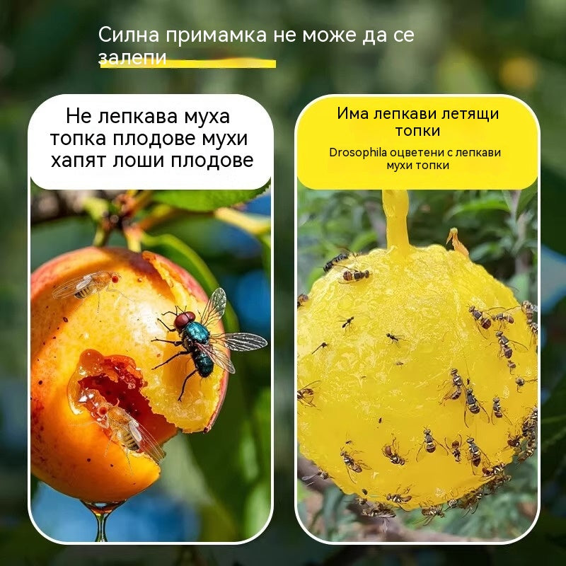 🔥【Купете 10, вземете 10 безплатно】🍊Капан за плодови мушици ✅ С вградени феромони ✅ Убива както мъжки, така и женски екземпляри, независимо от вида