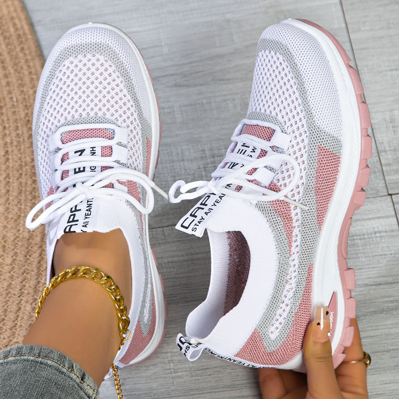 🌸👟Нови пролетни спортни обувки Flyknit от мрежеста материя за жени