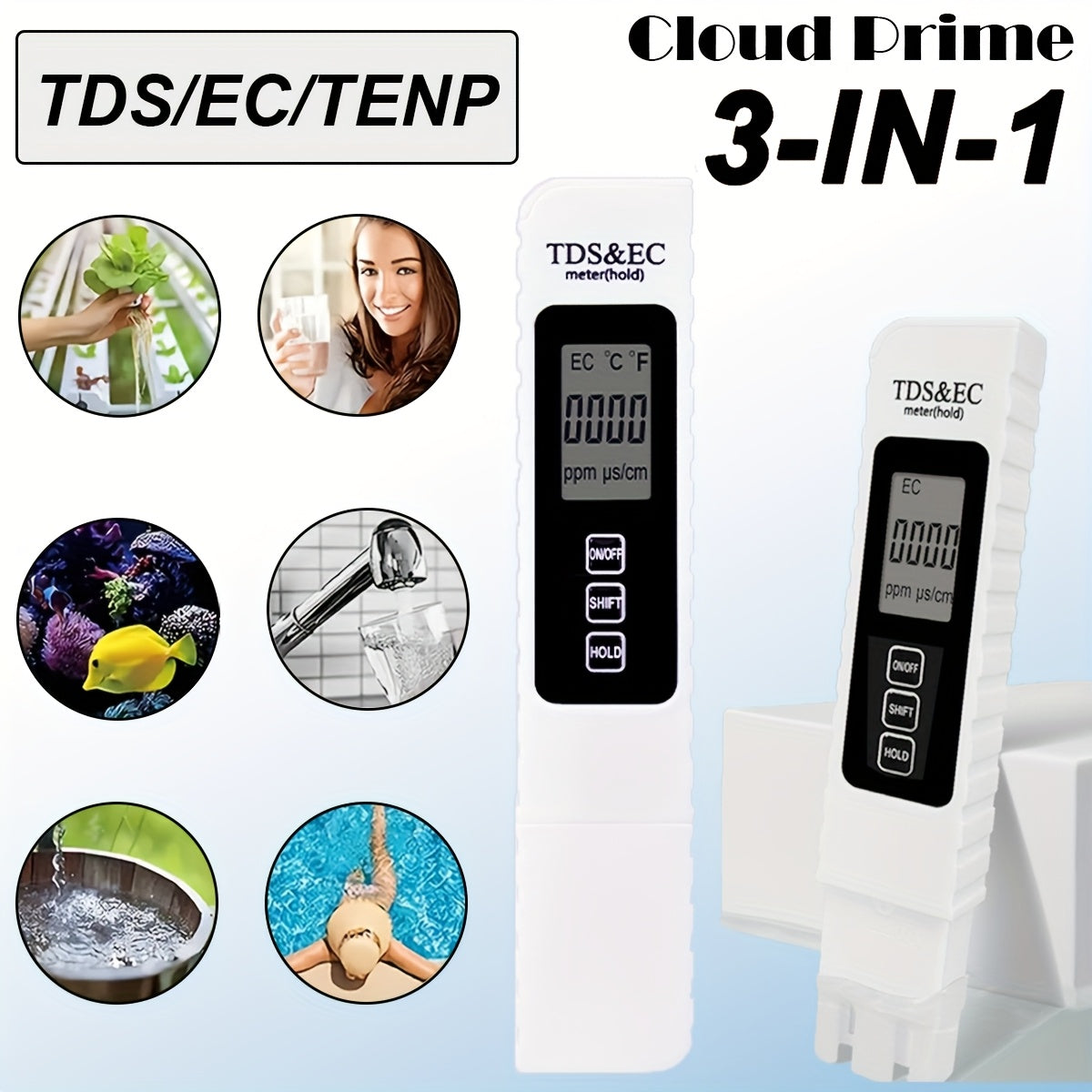 🔥【💥50% отстъпка】👨‍⚕️💧Цифров анализатор на качеството на водата с TDS метър