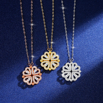 🔥【Купете 1, вземете 1 безплатно】🍀Трансформиращо се колие с четирилистна детелина. ❤️ Носете го и нека късметът ви съпътства! 🍀