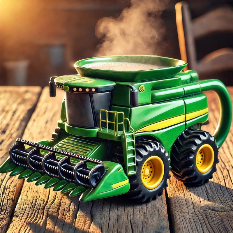 🚜☕Ретро чаша за кафе във формата на селскостопански трактор