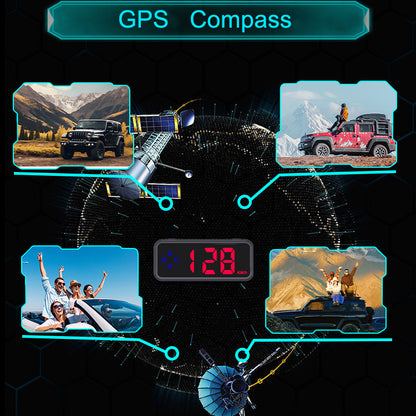 🚗Автомобилен HUD дисплей | HD GPS проекция | Скорост в реално време и по-безопасно шофиране