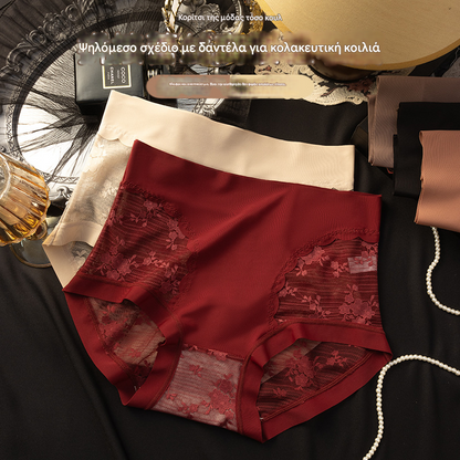 😍🩲【26€】Комплект от 5 части--- Дамски високоеластични безшевни дантелени бикини за контрол на корема, оформяне на седалището и повдигане