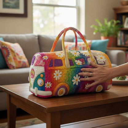 🌸Пътна чанта Hippie Van с подплатена материя