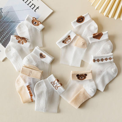 🔥【10 чифта】✨🧦2026 Нови летни леки и дишащи мрежести къси чорапи
