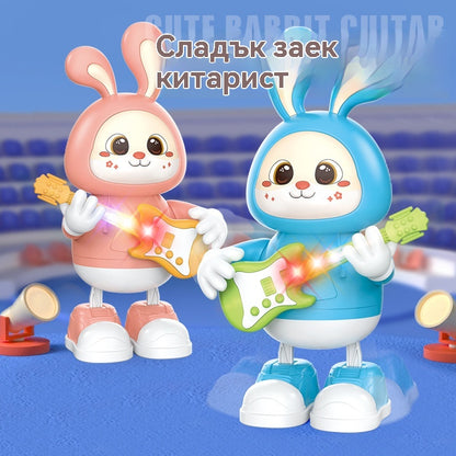 🐻👶Детска играчка електрическа китара Заек