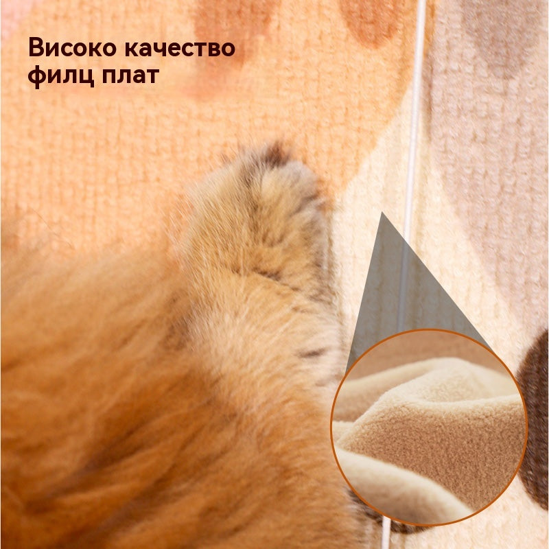 🏆【🔥Гореща разпродажба】Стенна драскалка за котки - Вертикална кубична драскалка - Не се изисква монтаж