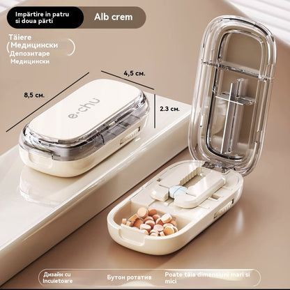 💊🧰 Преносим, херметически затворен и влагоустойчив многофункционален органайзер за хапчета