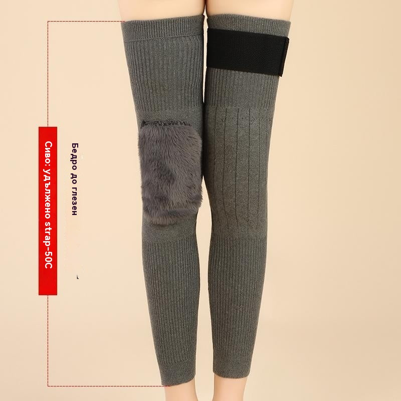 🦵🔥 Дълги зимни термо наколенки – облекчение от студ и болки в ставите, топли и неплъзгащи се