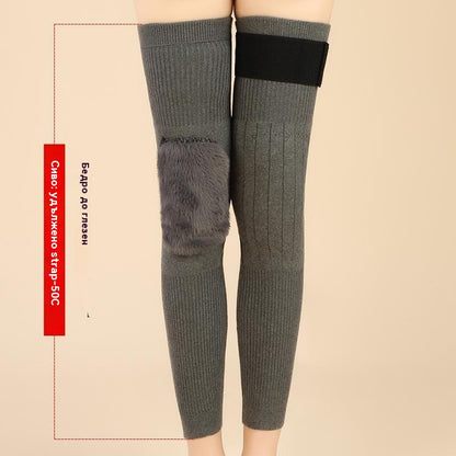 🦵🔥 Дълги зимни термо наколенки – облекчение от студ и болки в ставите, топли и неплъзгащи се