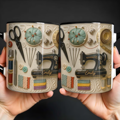 🧵☕Чаша с мотив за шиене - перфектният подарък за креативни души, които обичат да шият
