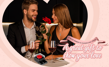 ✨Колие във формата на сърце, подарък за Свети Валентин + очарователно плюшено мече от консервирана роза - романтичен подарък за Деня на майката, сватби, годишнини и Свети Валентин.