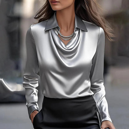 30% OFF🔥【Купете 1, вземете 1 безплатно】✨【S-3XL】Семпла дамска риза с щампа и яка