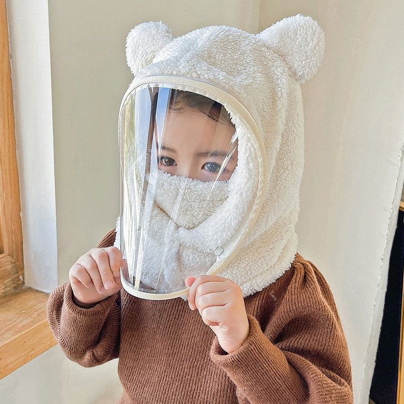 ❄️Зимна необходимост: Еднокомпонентна ветроустойчива маска за лице за деца✅ Допълнително удебелена с памук✅ Прахоустойчива и ветроустойчива