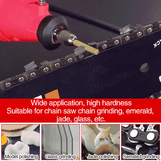 🔥🧰【Купи 1, вземи 1 безплатно】Диамантена шлифовъчна глава, подходяща за заточване и поддръжка на вериги на електрически триони, нефрит, метал, стъкло и други материали