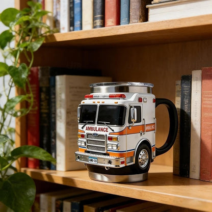 🚒🚑🚓Чаша с изображение на пожарна кола/линейка/полицейска кола, чаша за кафе за дома/офиса