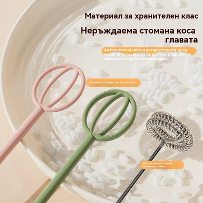 🥚 Безжичен мини ръчен блендер – Разбива яйца и разпенва мляко за секунди