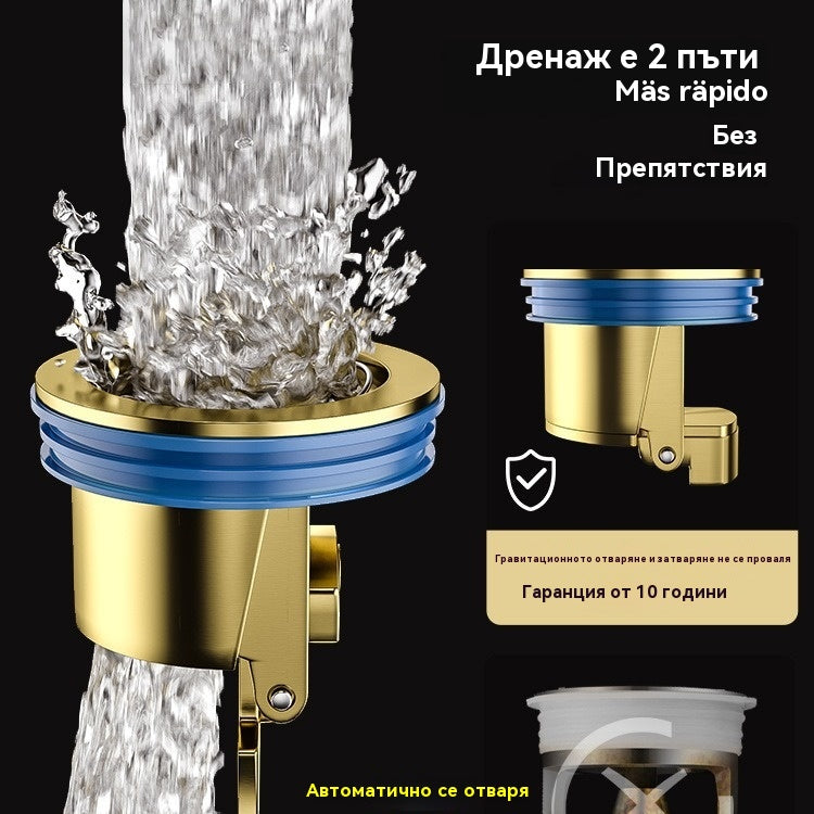 🔥 Универсален месингов подов сифон с анти-миризма дезодорираща сърцевина 🚿✨